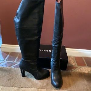 Black over the knee boots